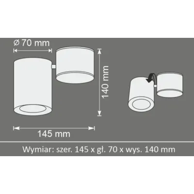 Точечный светильник Polux Hobro 14.5x7x14 см Черный (Pol315403) Точечный светильник Polux Hobro 14.5x7x14 см Черный (Pol315403)