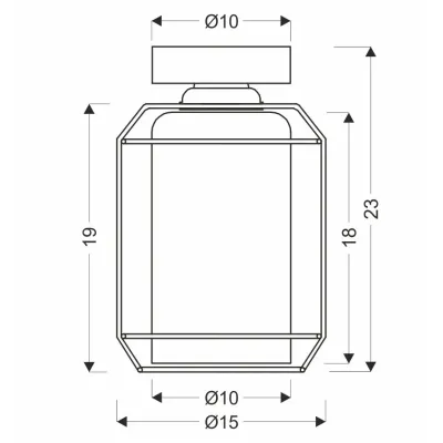 Точковий світильник Candellux Jonera 15x23 см Чорний (31-08404) Точковий світильник Candellux Jonera 15x23 см Чорний (31-08404)