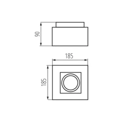 Точечный светильник Kanlux Stobi 18.5x18.5x9 см Белый (Kan26829)