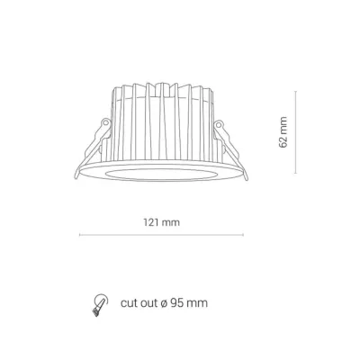Точечный светильник Nowodvorski Cl Kea 12.1x12.1x6.2 см Белый (Now8772) Точечный светильник Nowodvorski Cl Kea 12.1x12.1x6.2 см Белый (Now8772)