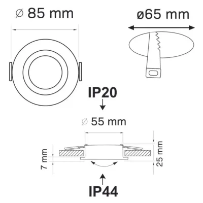 Точковий світильник Polux Neptun 8.5x8.5 см Білий (Pol322142)