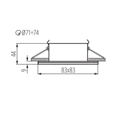 Точковий світильник Kanlux Qules 8.3x8.3x4.4 см Чорний (Kan26307) Точковий світильник Kanlux Qules 8.3x8.3x4.4 см Чорний (Kan26307)