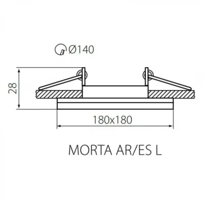 Точковий світильник Kanlux Morta 18x18 см Чорний (Kan27963) Точковий світильник Kanlux Morta 18x18 см Чорний (Kan27963)