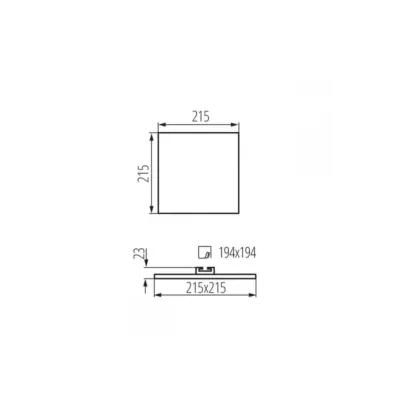 Точковий світильник Kanlux Arel 21.5x21.5x2.3 см Білий (Kan29598)