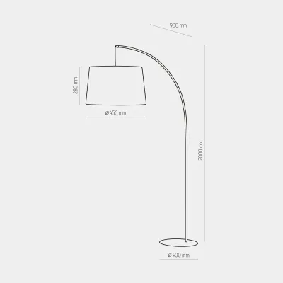 Торшер TK Lighting HANG 90х45х28 см Чорний (TK5077)