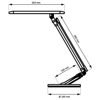 Настільна лампа Polux Optimum 32x18.5x45 см Білий (Pol324979)