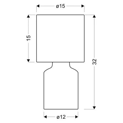 Настольная лампа Candellux Iner 15x32 см Серый (41-79886)