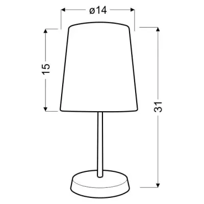Настольная лампа Candellux Gala 14x31 см Белый (41-98279)