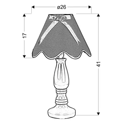 Настільна лампа Candellux Lola 26x41 см Синій (41-04710)
