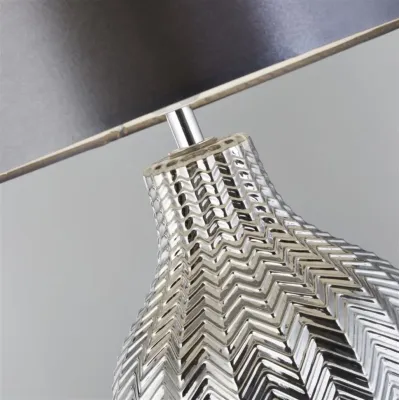 Настільна лампа Searchlight Chevron 33x52 см Хром (SeEU3452SM) Настільна лампа Searchlight Chevron 33x52 см Хром (SeEU3452SM)