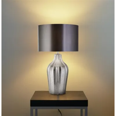 Настільна лампа Searchlight Chevron 33x52 см Хром (SeEU3452SM) Настільна лампа Searchlight Chevron 33x52 см Хром (SeEU3452SM)