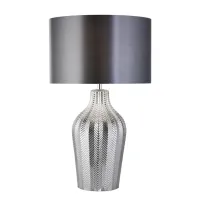 Настільна лампа Searchlight Chevron 33x52 см Хром (SeEU3452SM) Настільна лампа Searchlight Chevron 33x52 см Хром (SeEU3452SM)