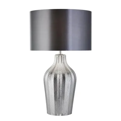 Настільна лампа Searchlight Chevron 33x52 см Хром (SeEU3452SM)
