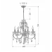 Люстра Candellux Aurora 57x100 см Чорно-прозорий (35-73730)