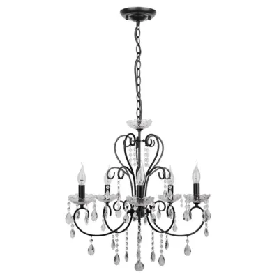 Люстра Candellux Aurora 57x100 см Чорно-прозорий (35-73730)