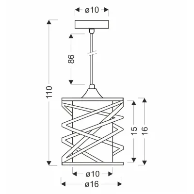 Люстра Candellux Eluna 16x110 см Чорний (31-09548)