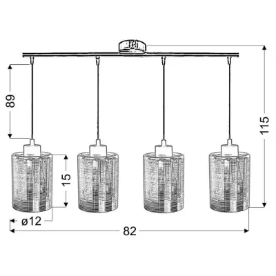 Люстра Candellux Nocturno 81x115 см Хром (34-57723) Люстра Candellux Nocturno 81x115 см Хром (34-57723)