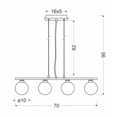 Люстра Candellux Raisa 70x95 см Хром (34-01399) Люстра Candellux Raisa 70x95 см Хром (34-01399)