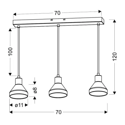 Люстра Candellux Gregory 70x120 см Золотистий (33-79008) Люстра Candellux Gregory 70x120 см Золотистий (33-79008)