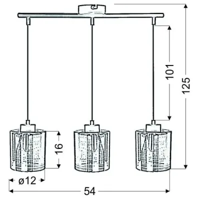 Люстра Candellux Cox 54x125 см Черный (33-59369) Люстра Candellux Cox 54x125 см Черный (33-59369)