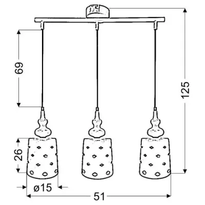 Люстра Candellux Hamp 51x125 см Білий (33-51943) Люстра Candellux Hamp 51x125 см Білий (33-51943)