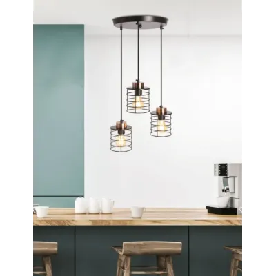 Люстра Candellux Glob 40x100 см Черно-коричневый (33-00408)