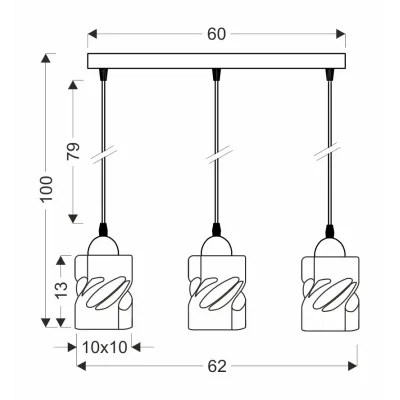 Люстра Candellux Felis 62x100 см Хром (33-00149) Люстра Candellux Felis 62x100 см Хром (33-00149)
