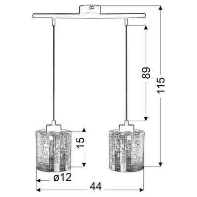 Люстра Candellux Nocturno 44x115 см Хром (32-57693) Люстра Candellux Nocturno 44x115 см Хром (32-57693)