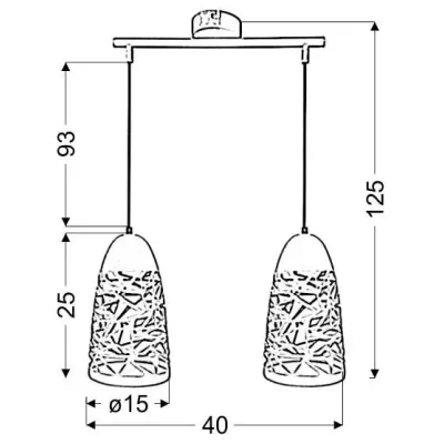 Люстра Candellux Sabrin 40x120 см Белый (32-54869) Люстра Candellux Sabrin 40x120 см Белый (32-54869)