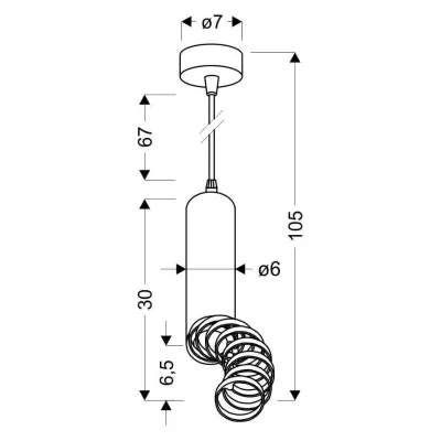 Люстра Candellux Tuba 6x100 см Білий (31-77707)
