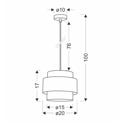 Люстра Candellux Benta 20x100 см Чорний (31-17796) Люстра Candellux Benta 20x100 см Чорний (31-17796)