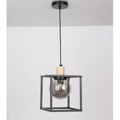 Люстра Candellux Retro 19x100 см Коричнево-чорний (31-00743) Люстра Candellux Retro 19x100 см Коричнево-чорний (31-00743)