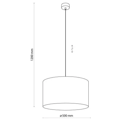 Люстра TK Lighting Moreno 50x120 см Чорний (TK4990)