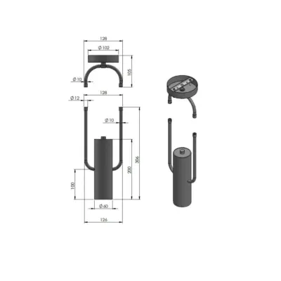 Люстра PikArt 30681 12.6x130 см Золотисто-черный (30681-3)