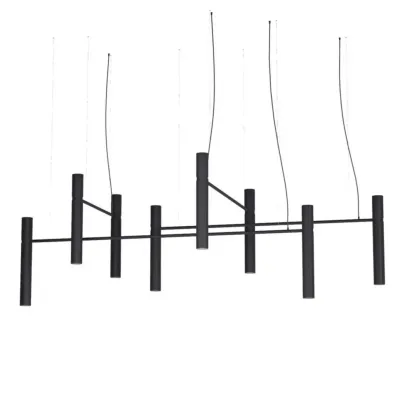 Люстра PikArt Tube Chandelier 200x48 см Чорний (5299-20)