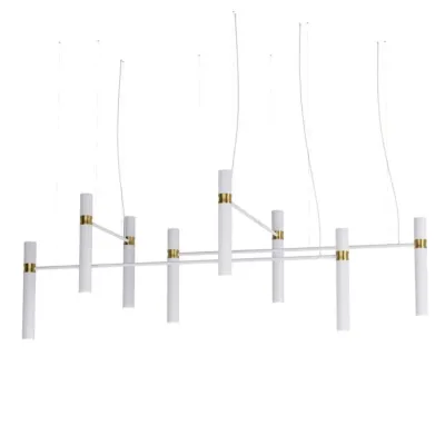 Люстра PikArt Tube Chandelier 200x48 см Біло-золотистий (5299-15)