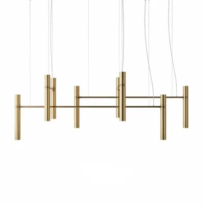 Люстра PikArt Tube Chandelier 200x48 см Золотистий (5299-1)