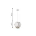 Люстра WunderLicht M 15x136 см Бело-черный (M-3131-31W)