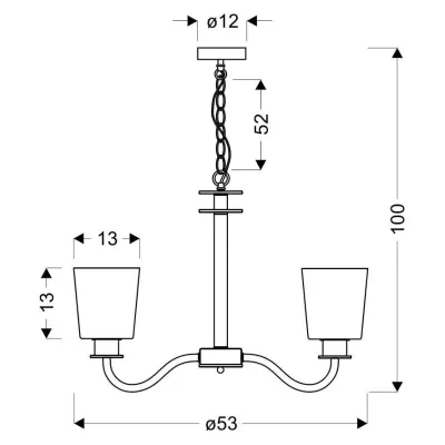 Люстра Candellux Schubert 53x100 см Черно-золотистый (35-74249) Люстра Candellux Schubert 53x100 см Черно-золотистый (35-74249)