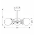 Люстра Candellux Lens 60x32 см Латунно-чорний (35-01306)