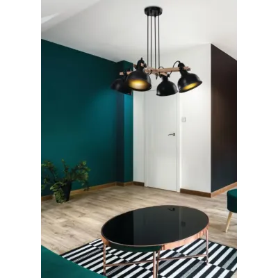 Люстра Candellux Reno 65x70 см Черно-бежевый (34-78155)