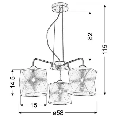 Люстра Candellux Nosja 58x115 см Хром (33-58720) Люстра Candellux Nosja 58x115 см Хром (33-58720)