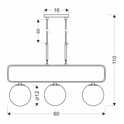 Люстра Candellux Jove 60x110 см Латунь (33-01573) Люстра Candellux Jove 60x110 см Латунь (33-01573)