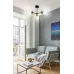 Люстра Candellux Lens 60x32 см Латунно-чорний (33-01290) Люстра Candellux Lens 60x32 см Латунно-чорний (33-01290)