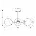 Люстра Candellux Lens 60x32 см Латунно-чорний (33-01290) Люстра Candellux Lens 60x32 см Латунно-чорний (33-01290)