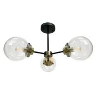 Люстра Candellux Lens 60x32 см Латунно-чорний (33-01290) Люстра Candellux Lens 60x32 см Латунно-чорний (33-01290)