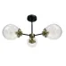 Люстра Candellux Lens 60x32 см Латунно-чорний (33-01290)