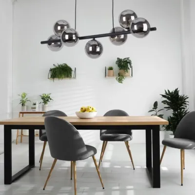 Люстра TK Lighting Estera 27x153 см Графитово-черный (TK5666)