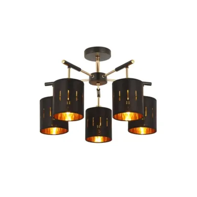 Люстра WunderLicht Om1615 54.5x34 см Черно-золотистый (OM1615-45)