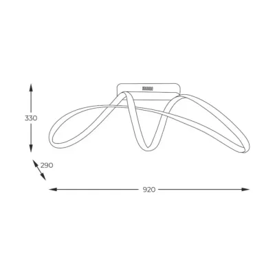 Люстра Zuma Line Fermi 92x29x33 см Золотистий (Zu20026C-GD)